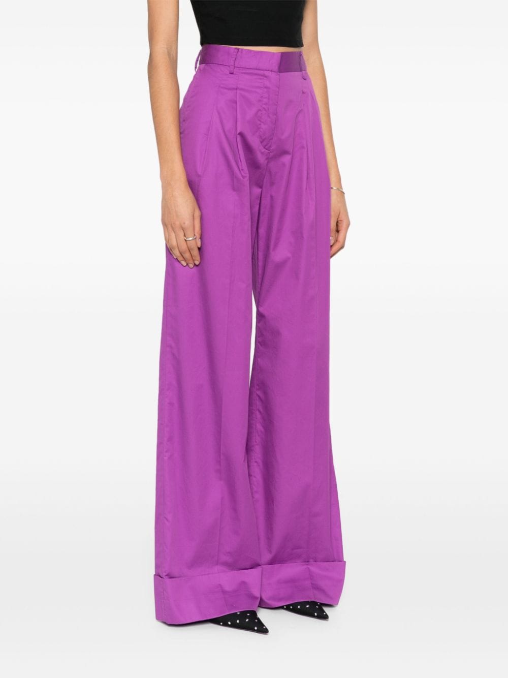 Shop The Andamane Nathalie Straight Trousers In Purple