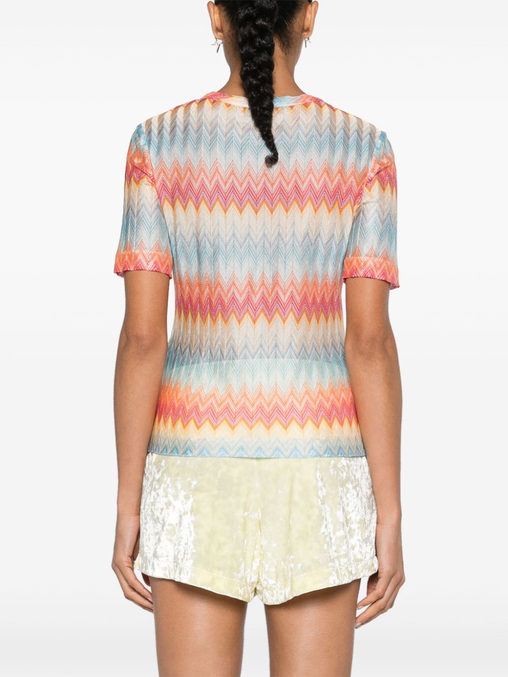 Shop Missoni Zigzag Short-sleeve T-shirt In Red