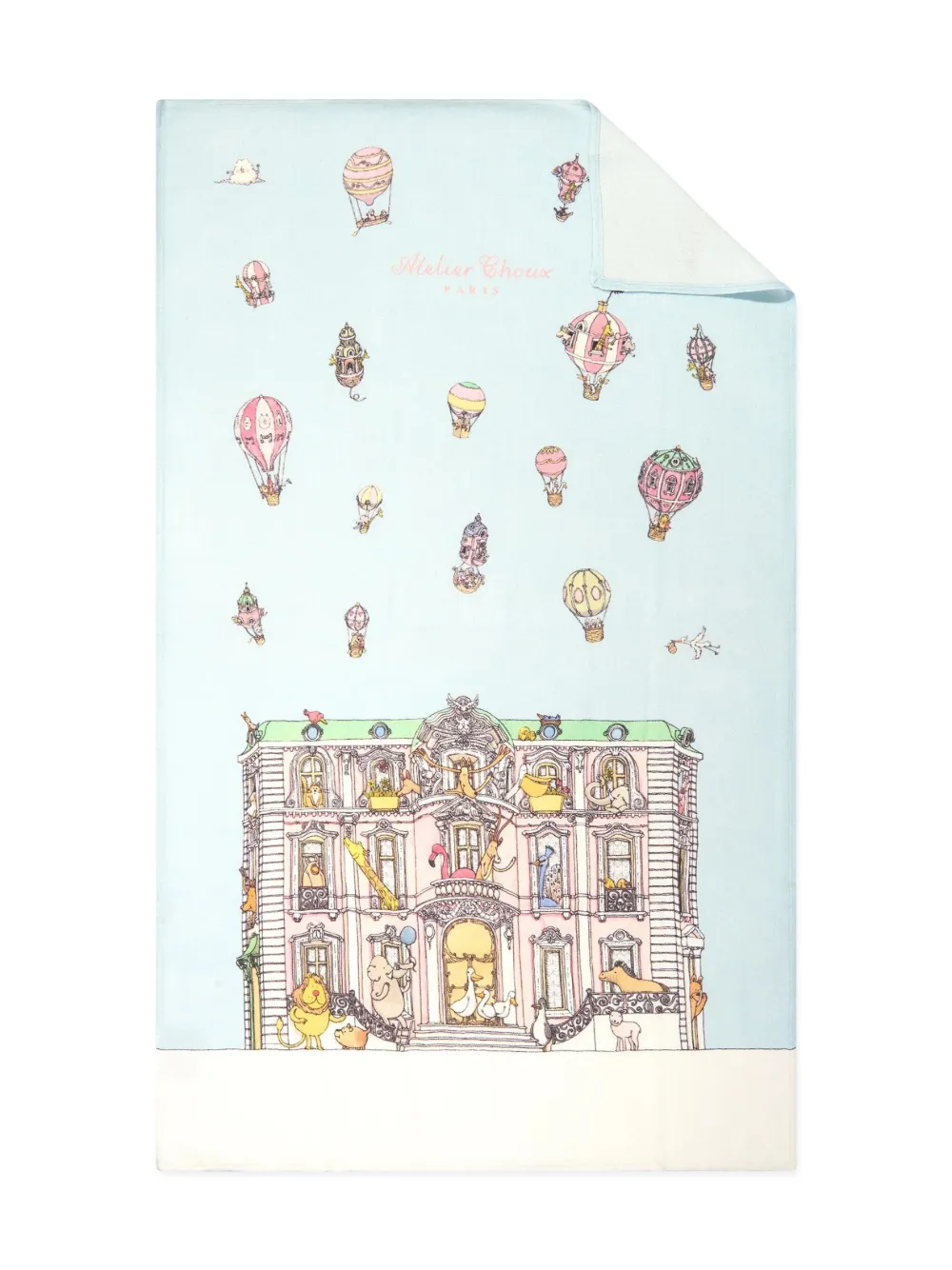 Atelier Choux Palace print blanket | Blue | Image 1