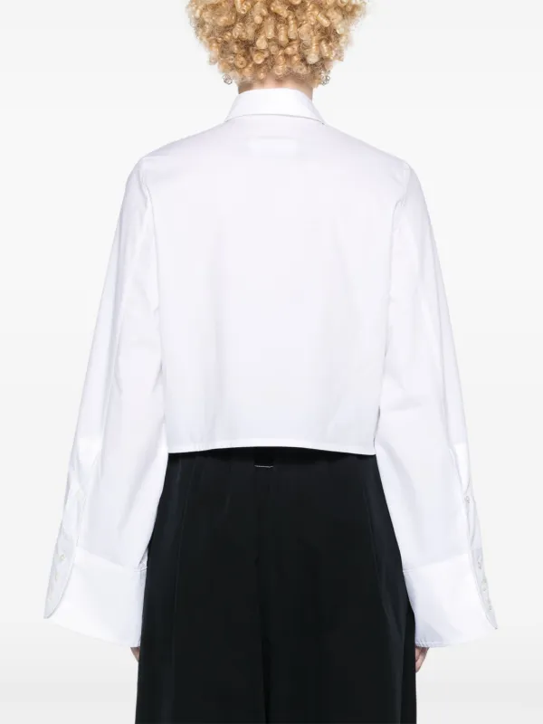 MM6 Maison Margiela クロップド シャツ | ホワイト | FARFETCH JP