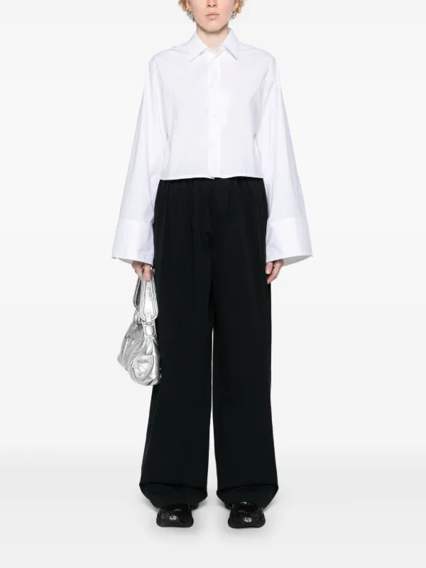 MM6 Maison Margiela クロップド シャツ | ホワイト | FARFETCH JP