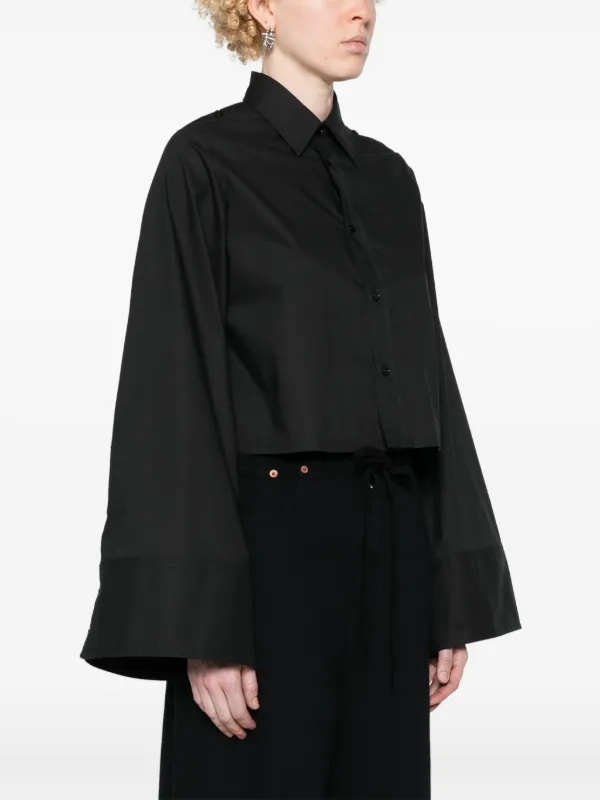 MM6 Maison Margiela クロップド シャツ | ブラック | FARFETCH JP