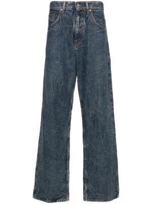 MM6 Maison Margiela ハイライズ ストレートジーンズ | ブルー