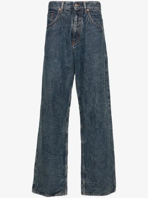 MM6 Maison Margiela jeans rectos con efecto agrietado