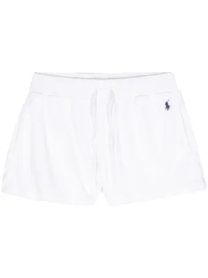 ショートパンツ RALPH LAUREN WOMEN Logo-waistband Ripstop Short Ceramic Whit Logo-Waistband Ripstop Short