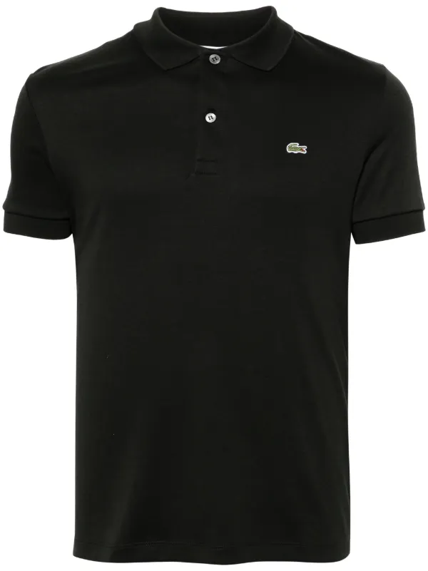 Lacoste logo patch Jersey Polo Shirt Black FARFETCH AZ