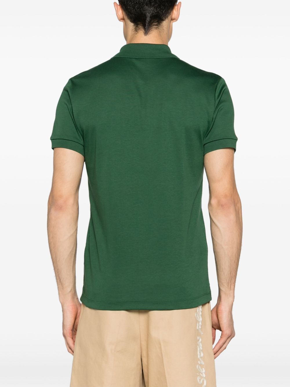 Shop Lacoste Logo-patch Jersey Polo Shirt In Green