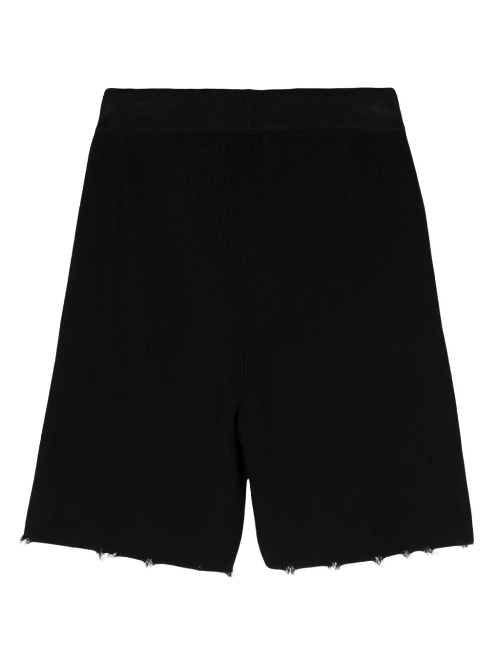 Laneus knitted cotton bermuda shorts - Zwart