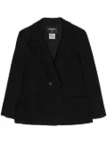 CHANEL Pre-Owned 2003 logo-buttons double-breasted blazer - Black