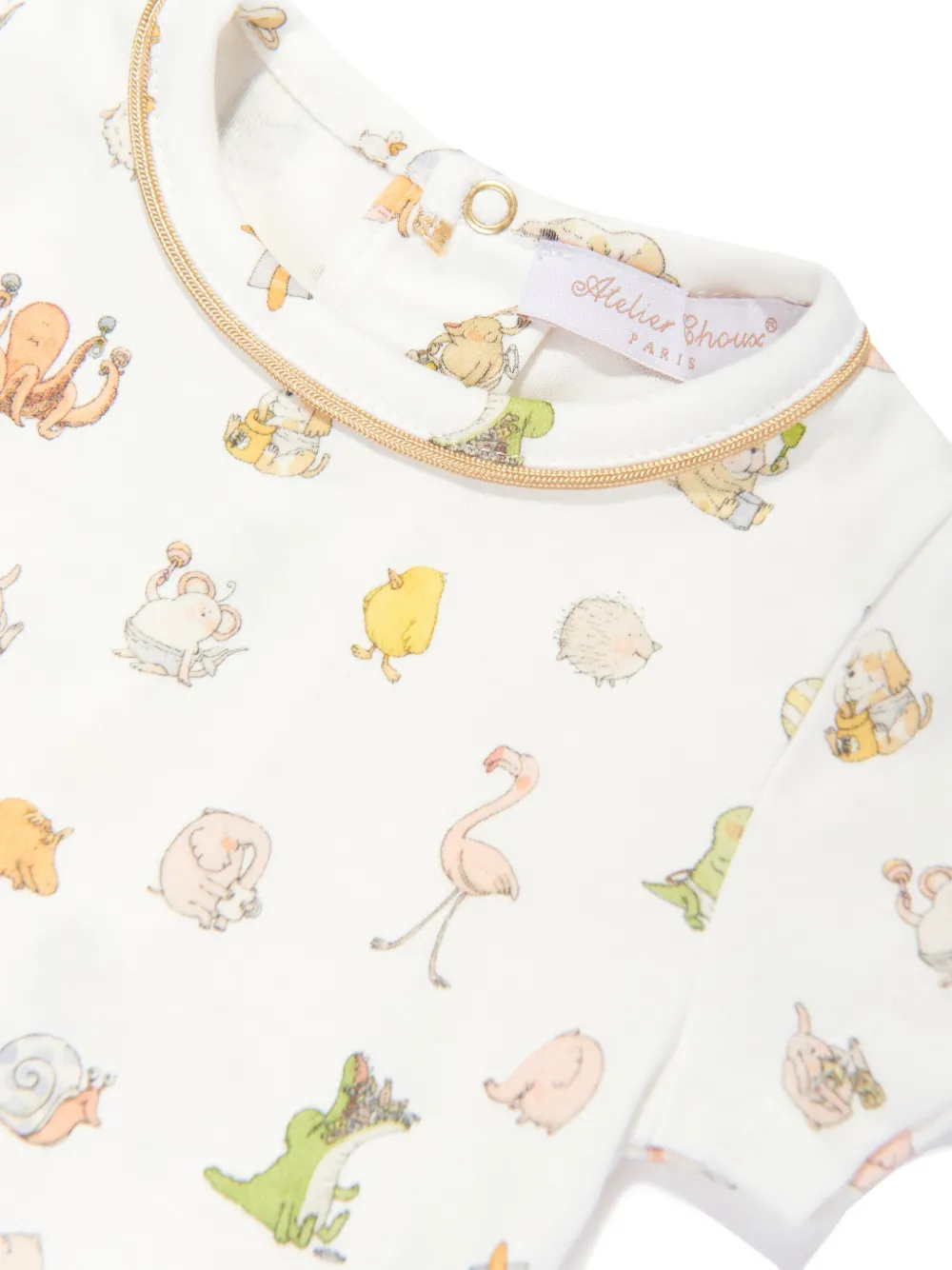 Atelier Choux Bébé Choux-print Cotton Body In White