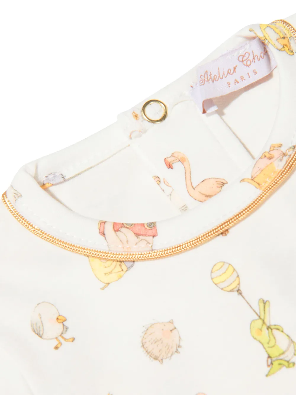 Atelier Choux Bébé Choux-print Cotton Body In White
