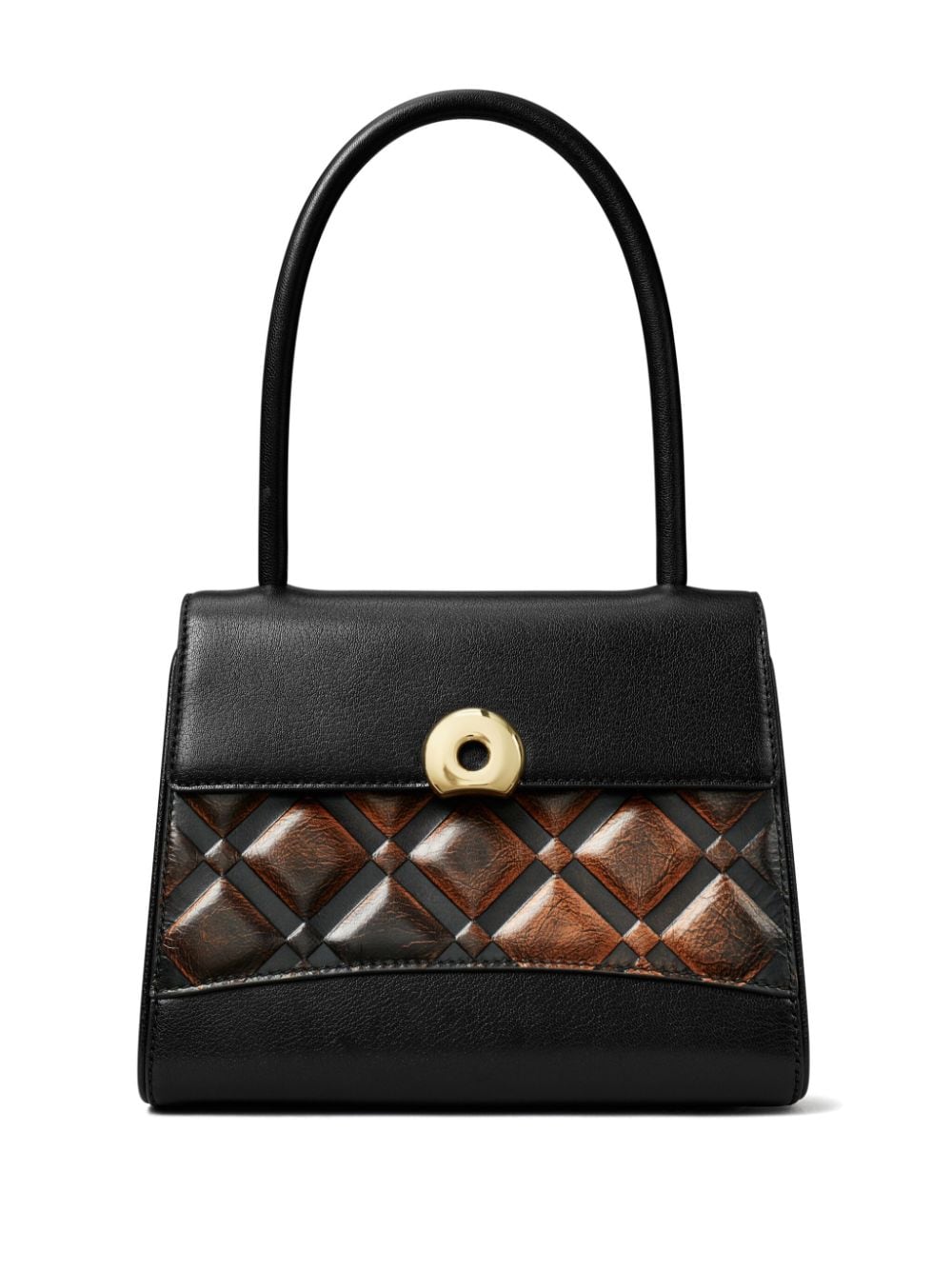 Tory Burch Small Deville Patchwork Tote Bag In Black