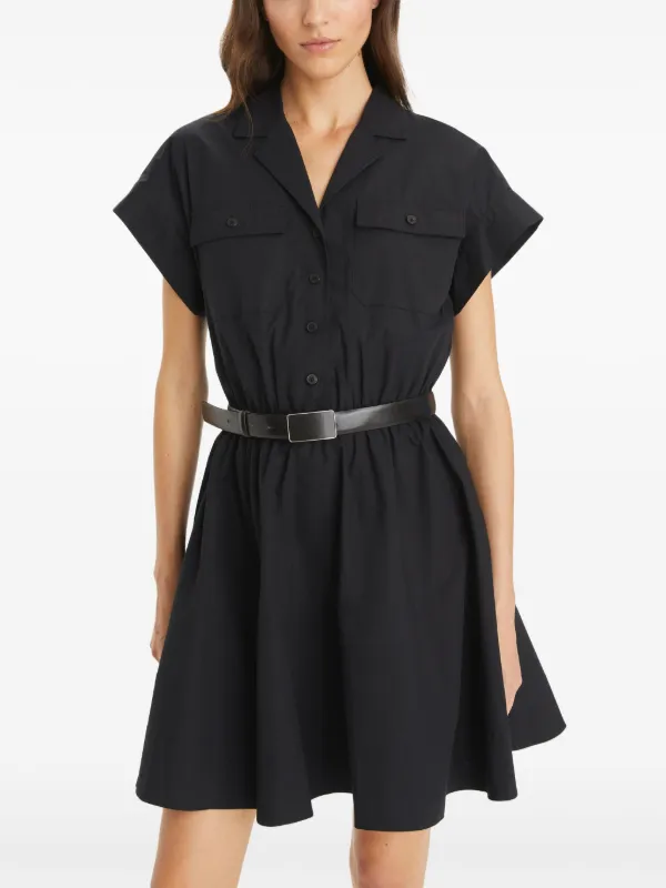 black tory burch dress belted cotton shirtdress The tunic dress takes valentines-1567 Summer Casual Summer Short DRESS OPTIONS:With Flutter Sleeves (As pictured)