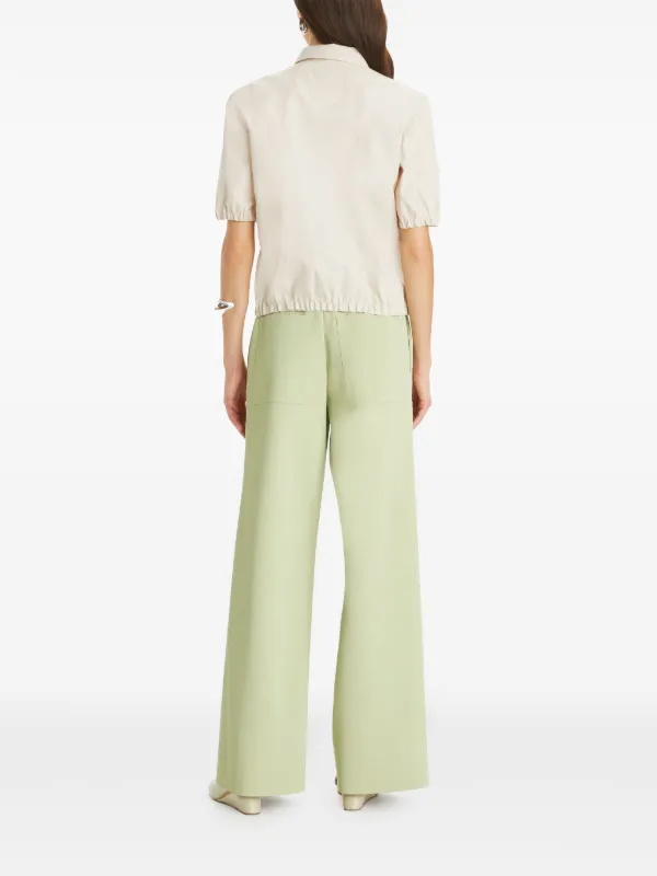 【送料&関税込】Tory Burch Wide Leg Pants Wide Leg Cotton Pants: Women's Designer Bottoms | Tory Burch