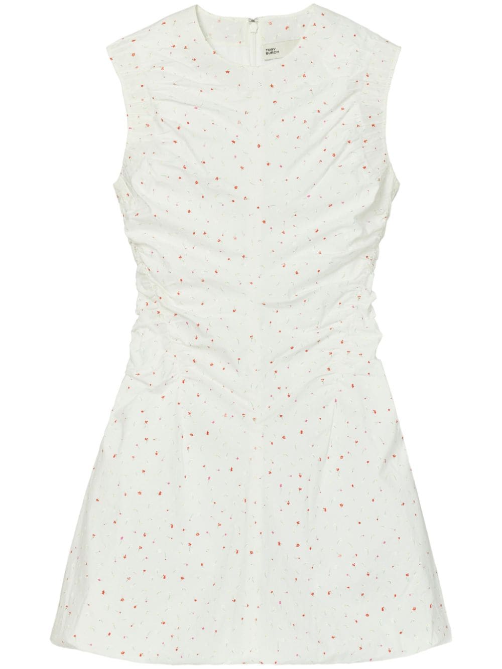 Shop Tory Burch Floral Cotton Poplin Dress In White