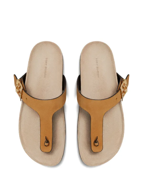 サンダル・ミュール TORY BURCH Mellow leather wedge sandals Mellow leather platform sandals in black - Tory Burch