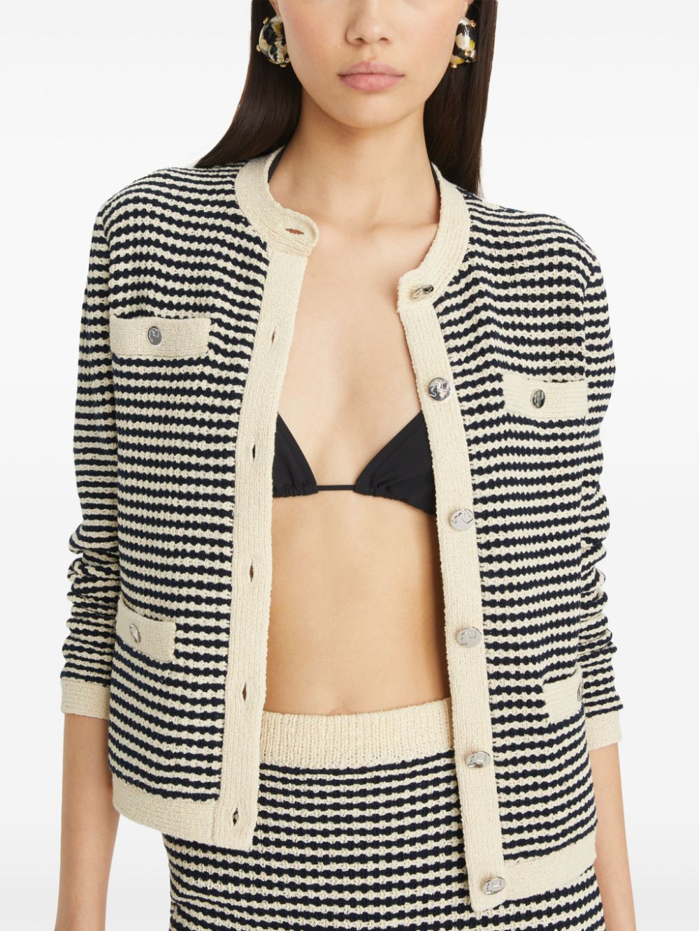 Shop Tory Burch Kendra Cardigan In White