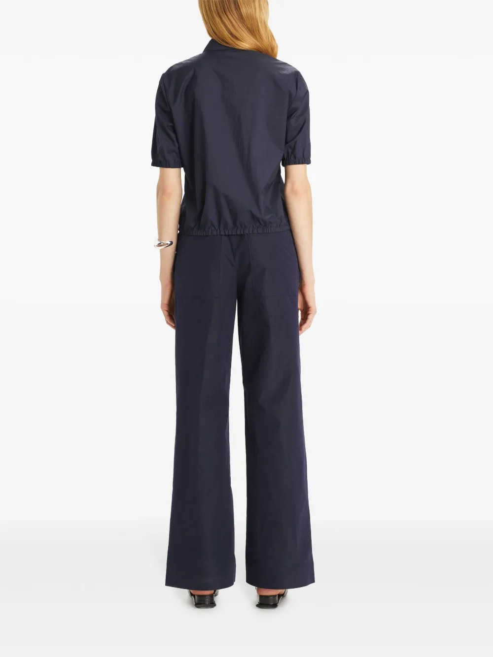 Tory Burch Blouse met korte mouwen en rits Blauw