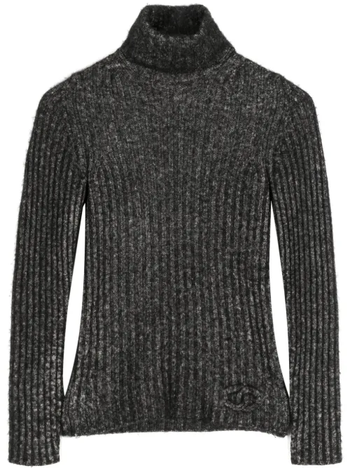 Pull nervuré à col montant (années 2000) - CHANEL Pre-Owned - Modalova