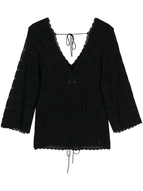 Blouse à col v (2001) - CHANEL Pre-Owned - Modalova