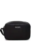 HUGO logo-lettering crossbody bag - Black