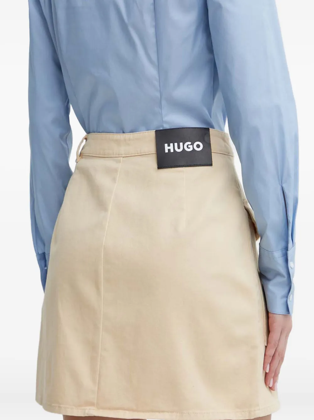 Hugo Boss Pocket Mini Skirt In Neutral