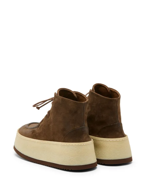 【関税込み】Marsell ベージュ Parapana ブーツ Women's Gray Suede Ankle Boots Parapana - Marsèll