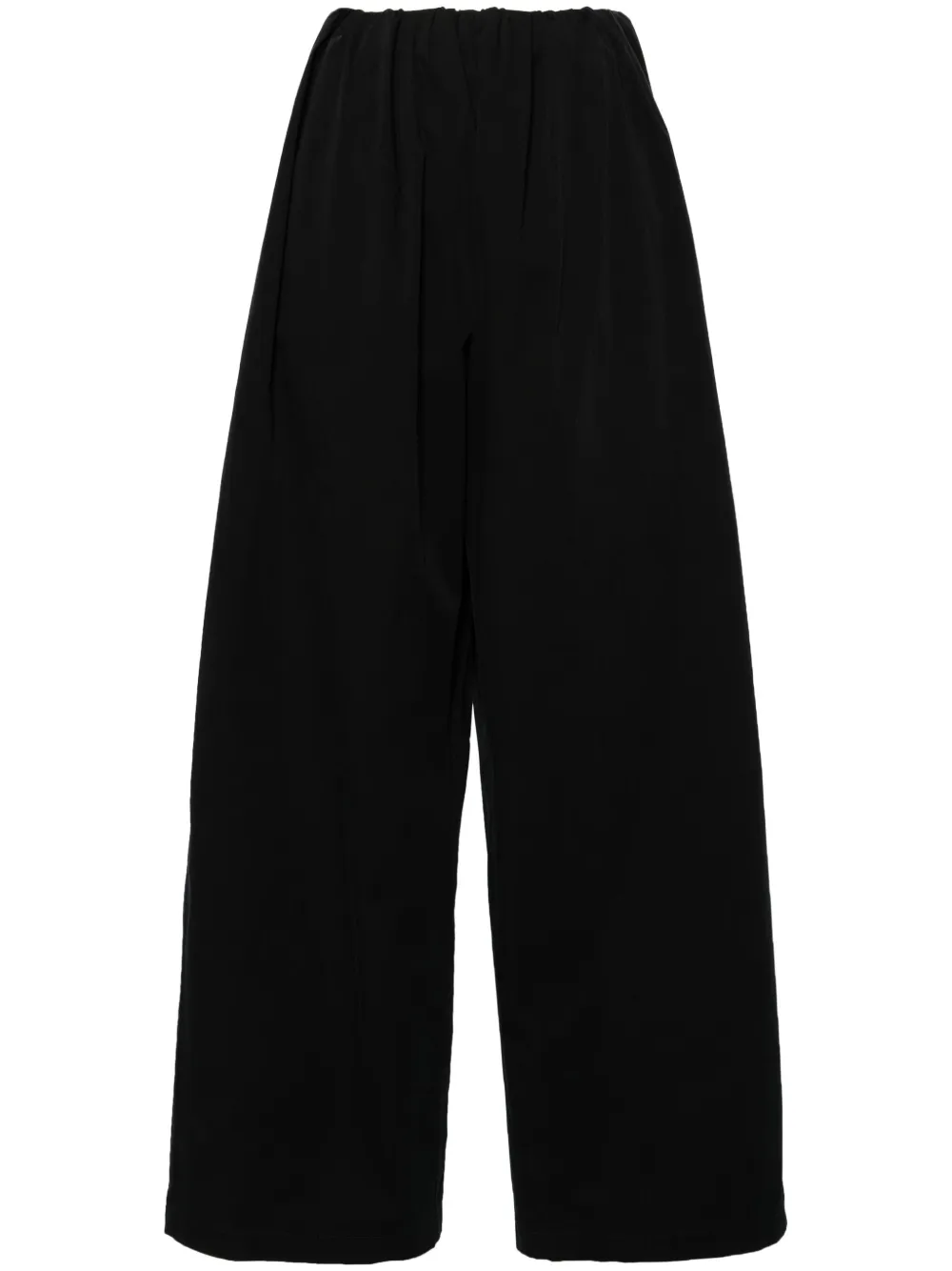 MM6 Maison Margiela gathered wide-leg trousers Zwart