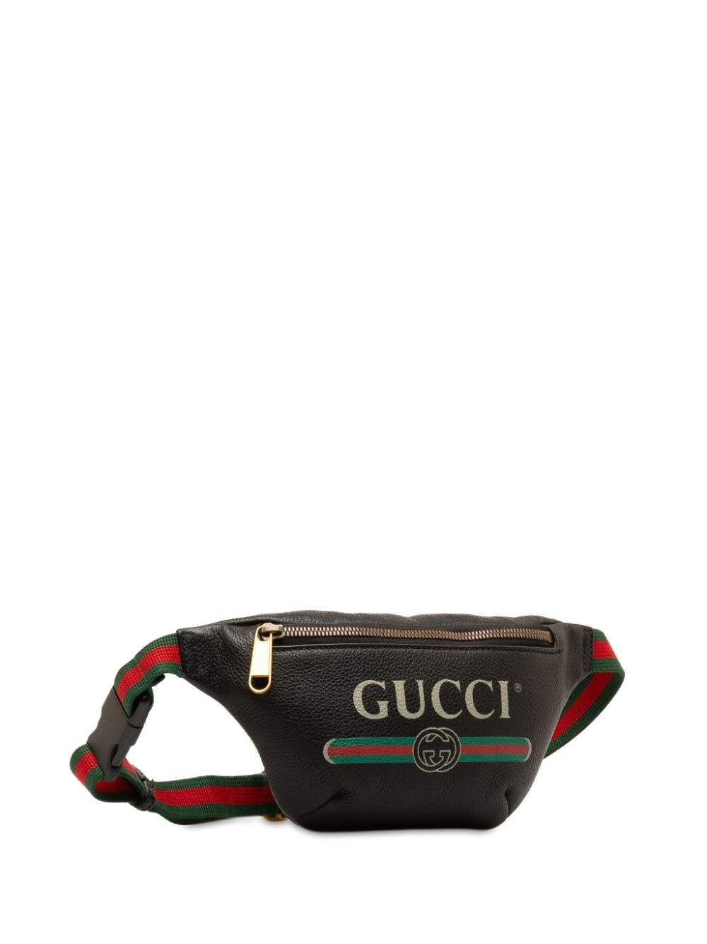 Pre-owned Gucci 2000-2015 Logo Belt Bag In Black