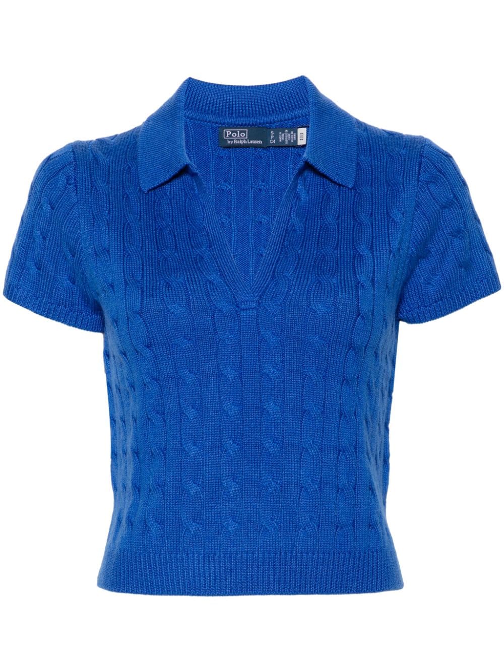 Polo Ralph Lauren Knitted Polo Shirt In Blue