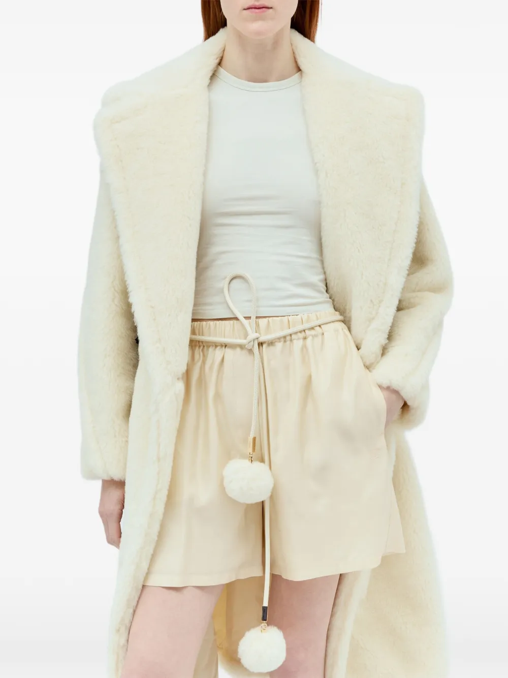 Max Mara pompom-detail rope belt - Nude