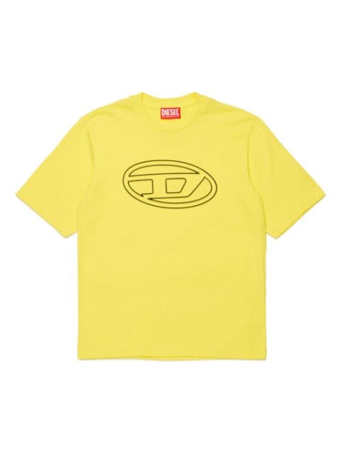 Diesel Kids Oval D logo-print cotton T-shirt