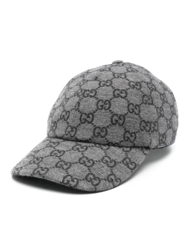 Gucci GG wool cap women Wool Wool CALFSKIN L Grey