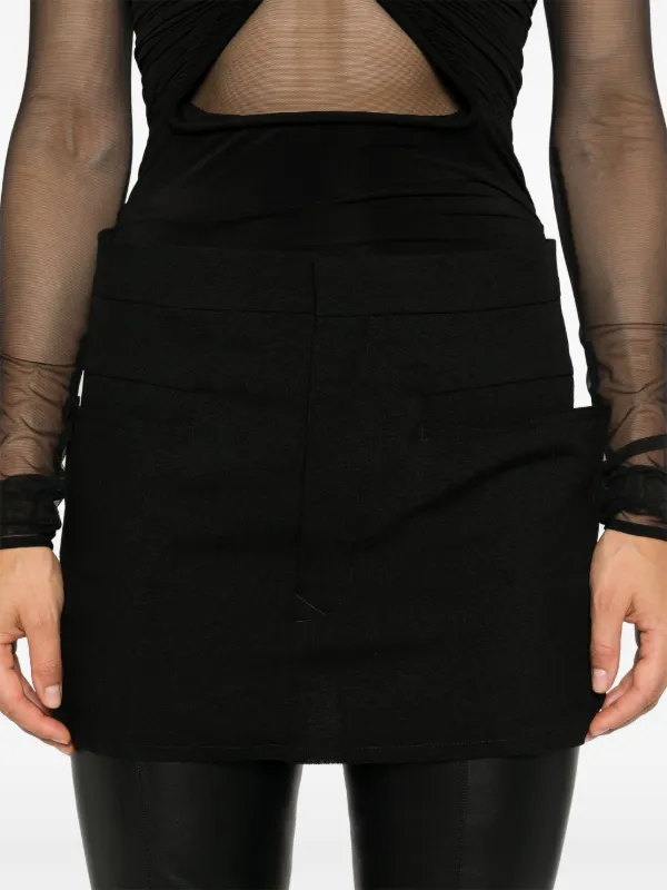 Rick Owens Cut-Off Mini Skirt | Black | FARFETCH GE