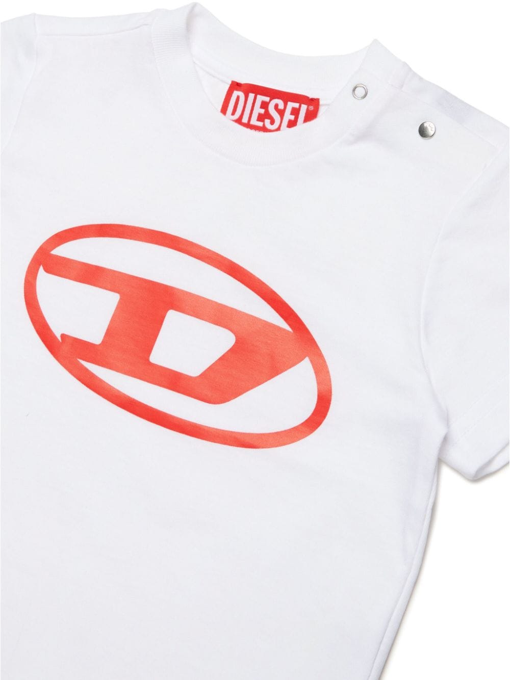 Diesel Kids Katoenen T-shirt met logoprint Wit