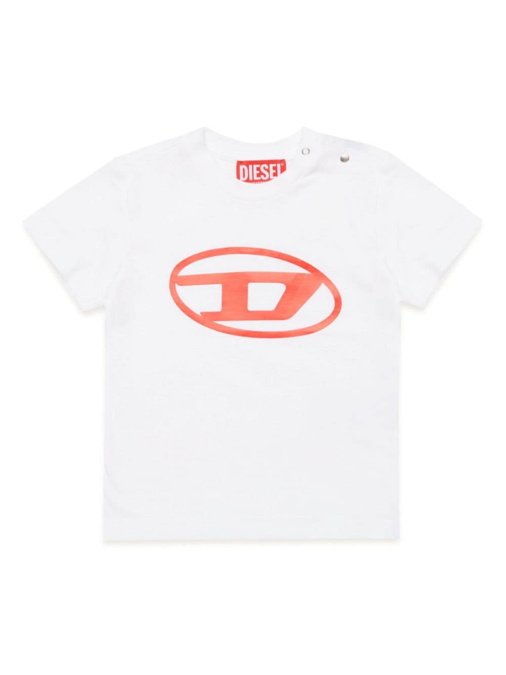 Diesel Babies' Logo-print Cotton T-shirt In White