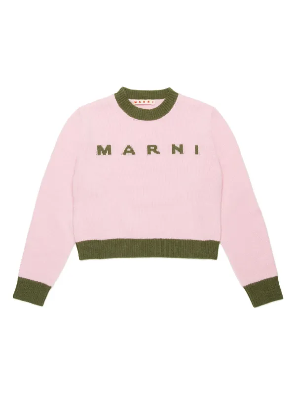 Marni Kids ロゴ セーター | ピンク | FARFETCH JP 