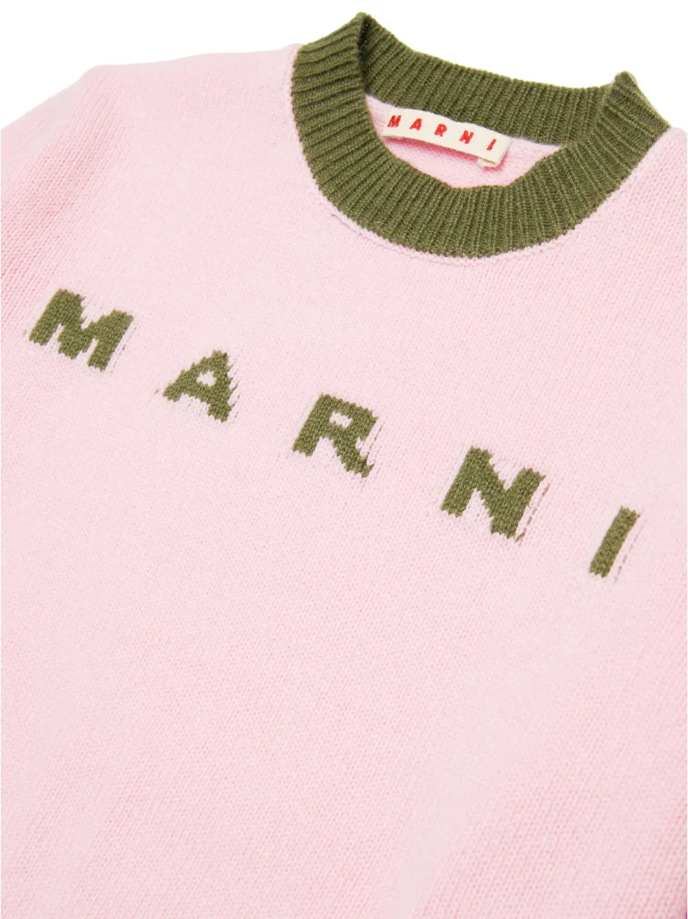 Marni Kids Intarsia trui met ronde hals Roze