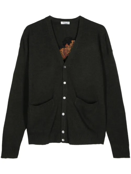 Cardigan en maille intarsia - Leathersmith of London - Modalova