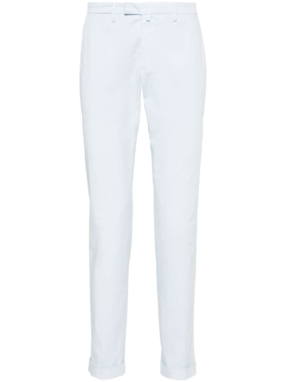 tapered-leg cotton chinos