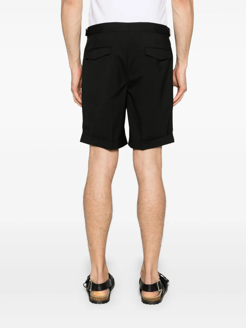 Shop Briglia 1949 Tailored Lightweight-wool Shorts In Black