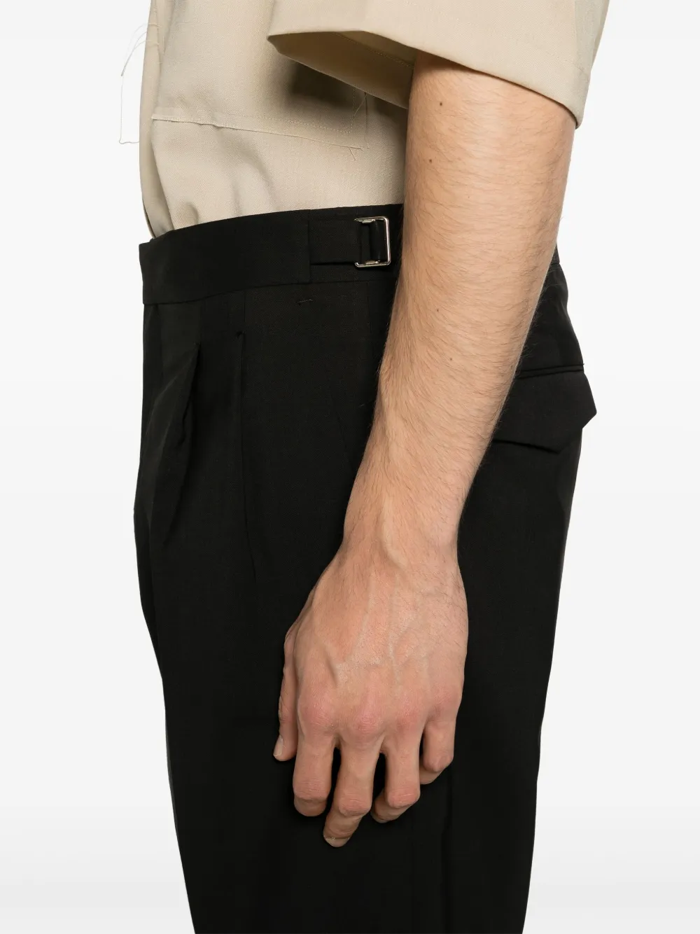 Shop Briglia 1949 Tailored Lightweight-wool Shorts In Black