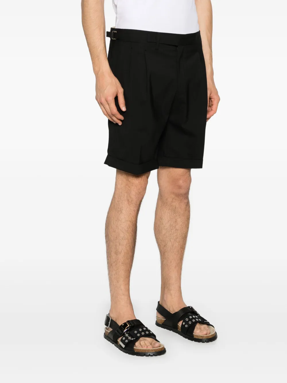 Shop Briglia 1949 Tailored Lightweight-wool Shorts In Black