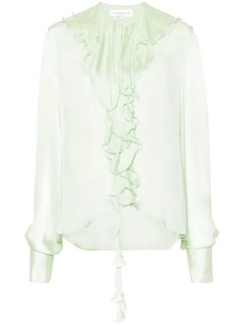 Victoria Beckham Romantic semi-sheer ruffled shirt