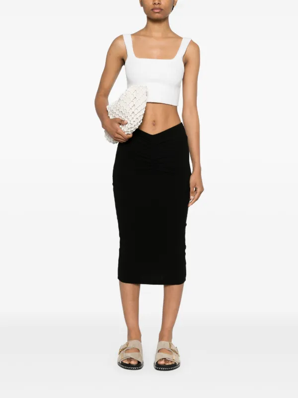 【新発売】 Ruched Perse James Jersey FARFETCH | Black | Skirt Midi ミニスカート