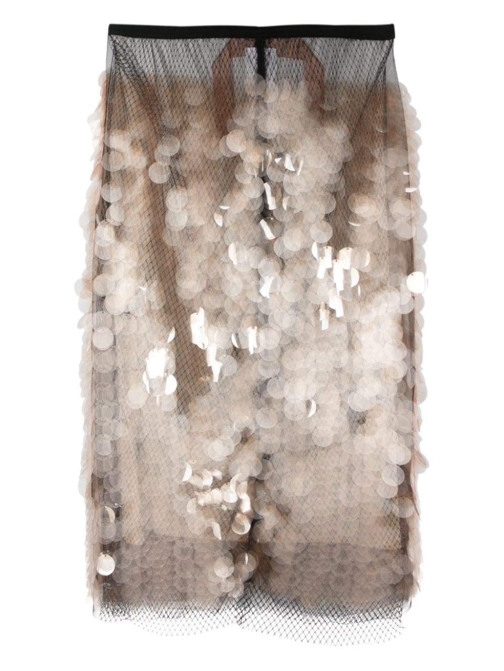 Nº21 sequin-embellished layered skirt - Zwart