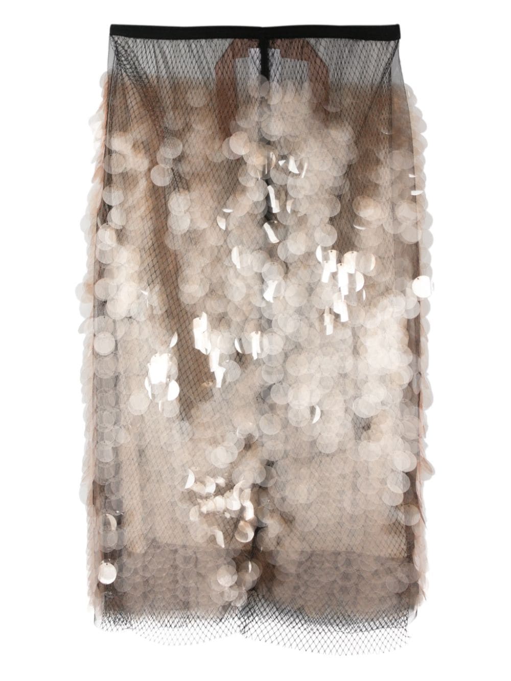 Shop N°21 Sequin-embellished Layered Skirt In Black