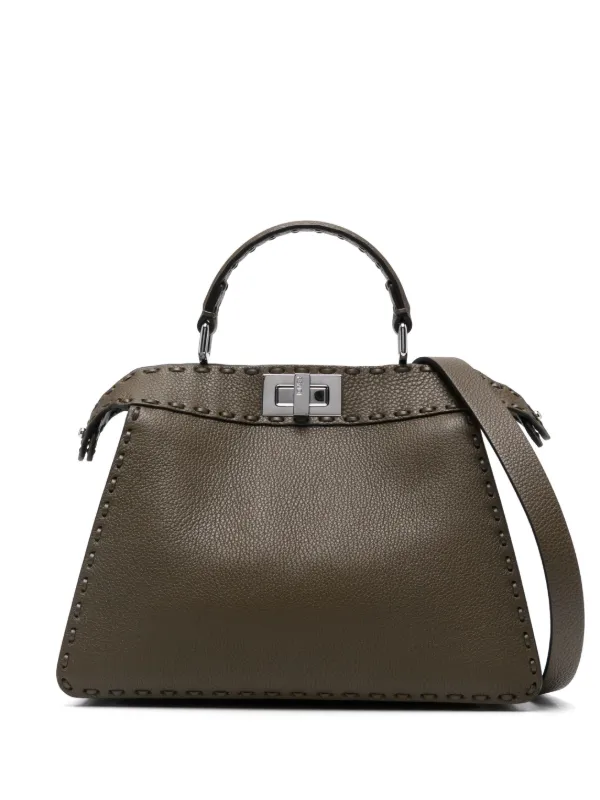 FENDI Small Peekaboo ISeeU Satchel Bag Green FARFETCH IE