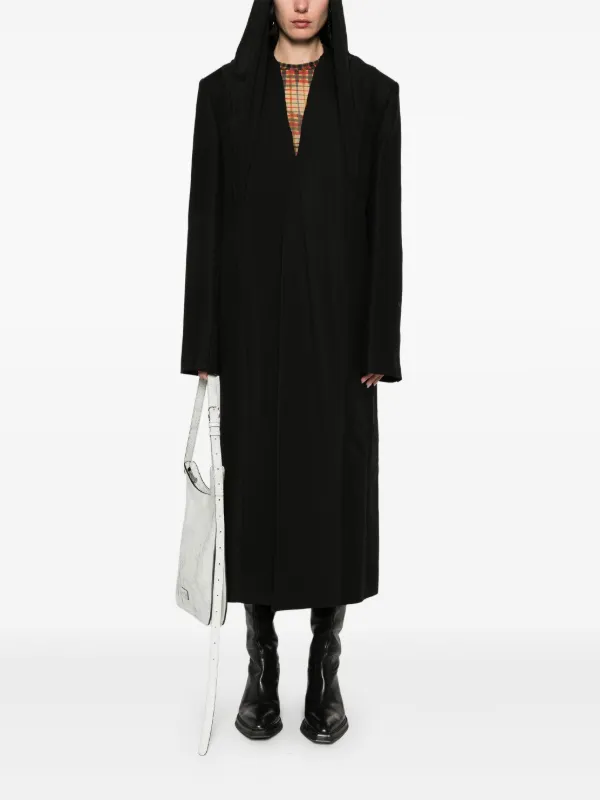 コート Y PROJECT COAT (201CO003F530 BLACK) Y/Project draped-detail Coat | Black | FARFETCH JO