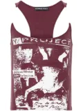 Y/Project rock band-print invisible strap tank top - Red